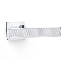 Square Rose Chrome Finish Zinc Alloy Industrial Door Handles